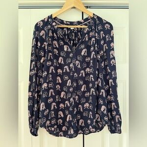 BODEN Naomi Chit Chat blouse top U.S. 8 fun novelty print